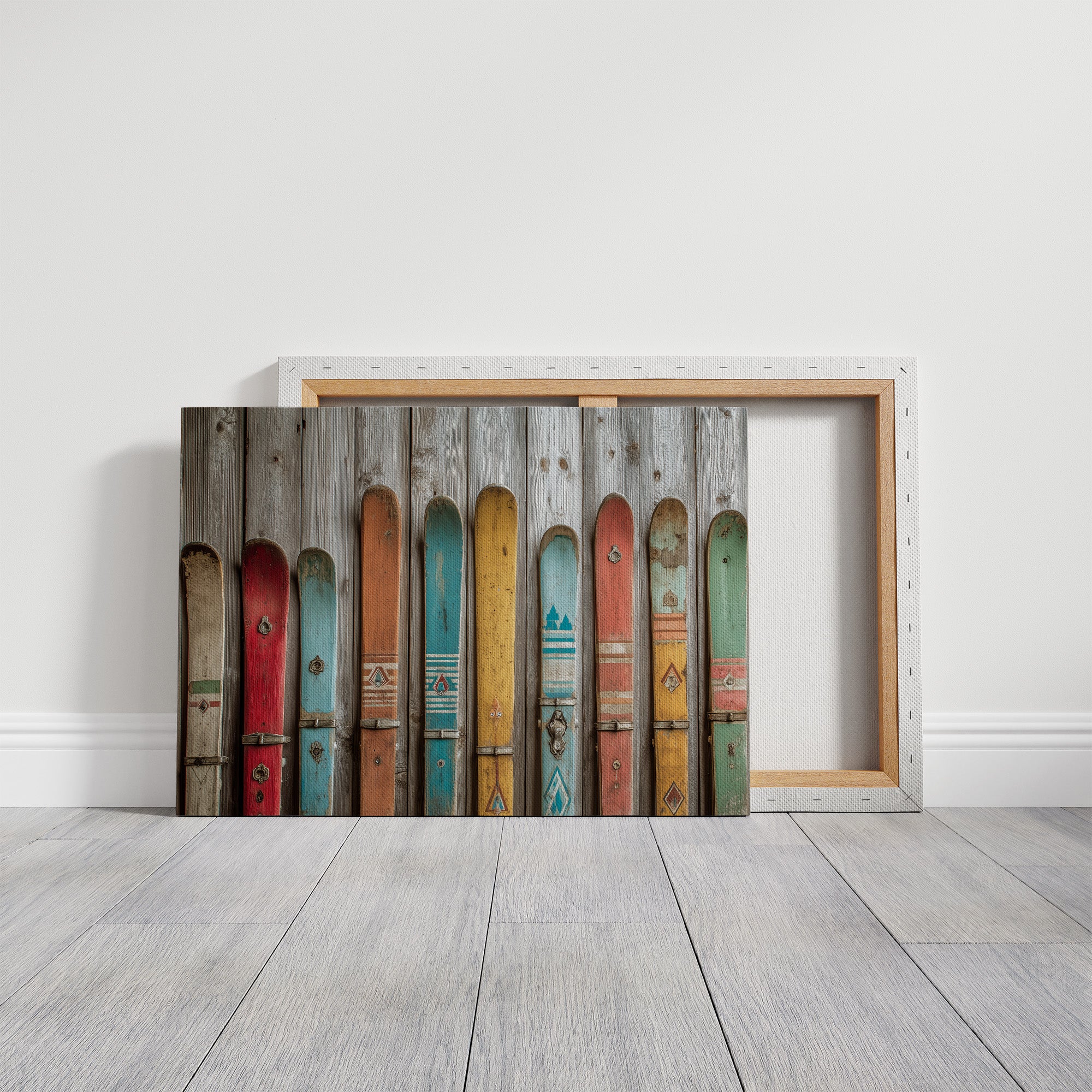 Colors Rest Against Weathered Wood