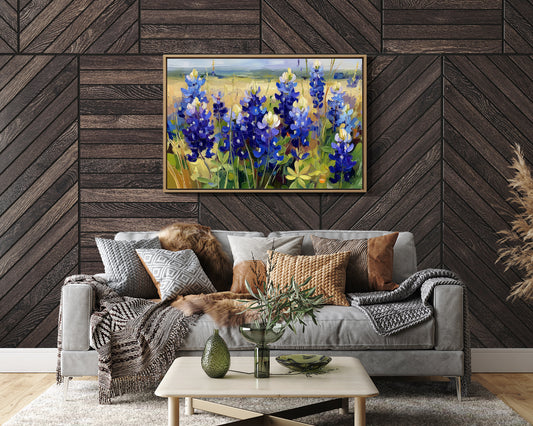 Bluebonnets Dance Under Prairie Light