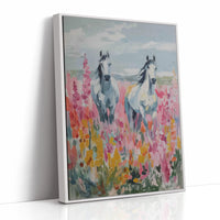 Wild Horses Dance Through Wildflowers
