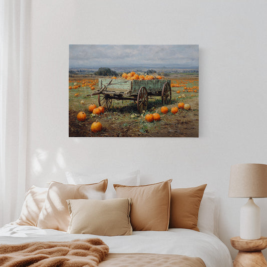 Harvest Wagon Rests In October Light