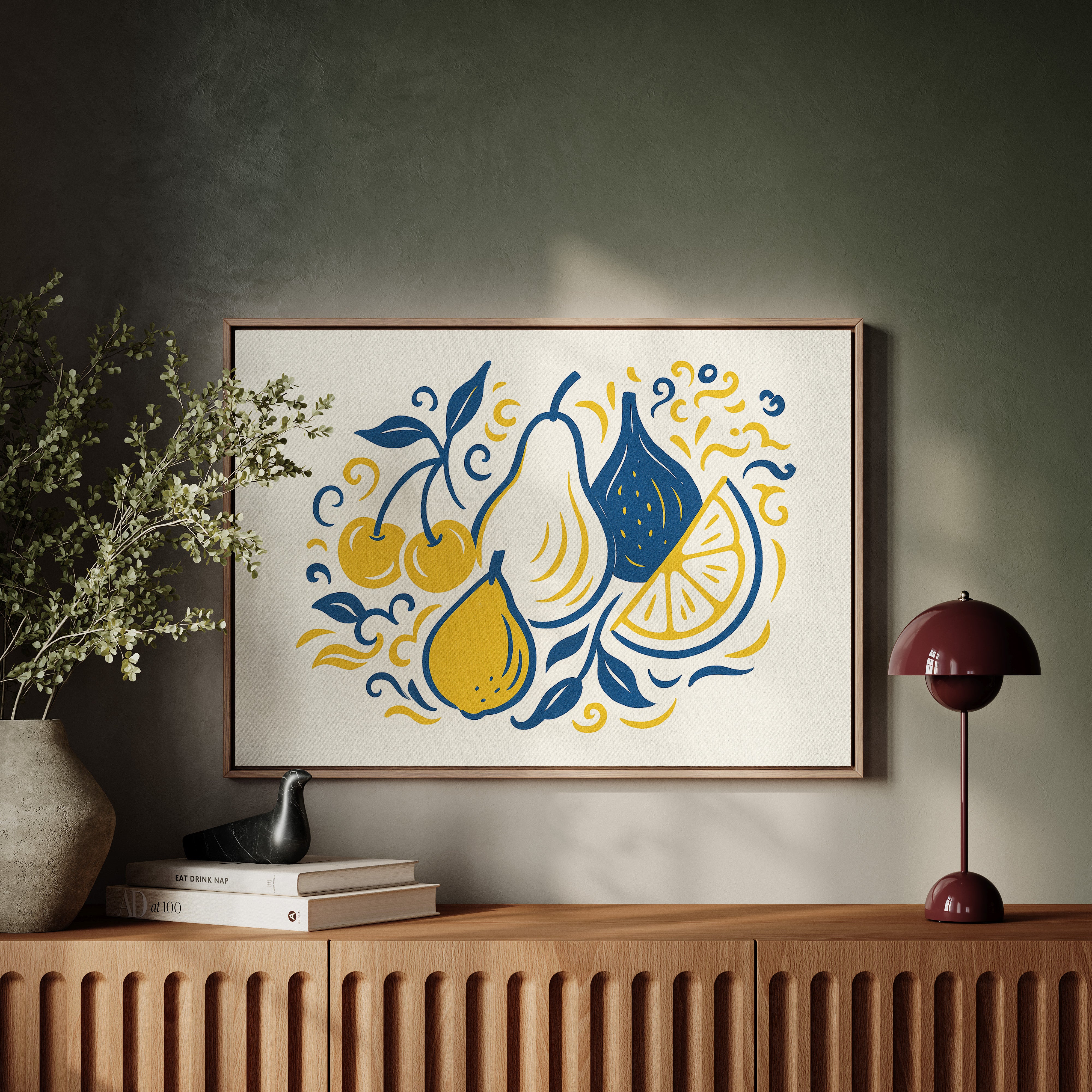 Mediterranean Kitchen Dances In Blue