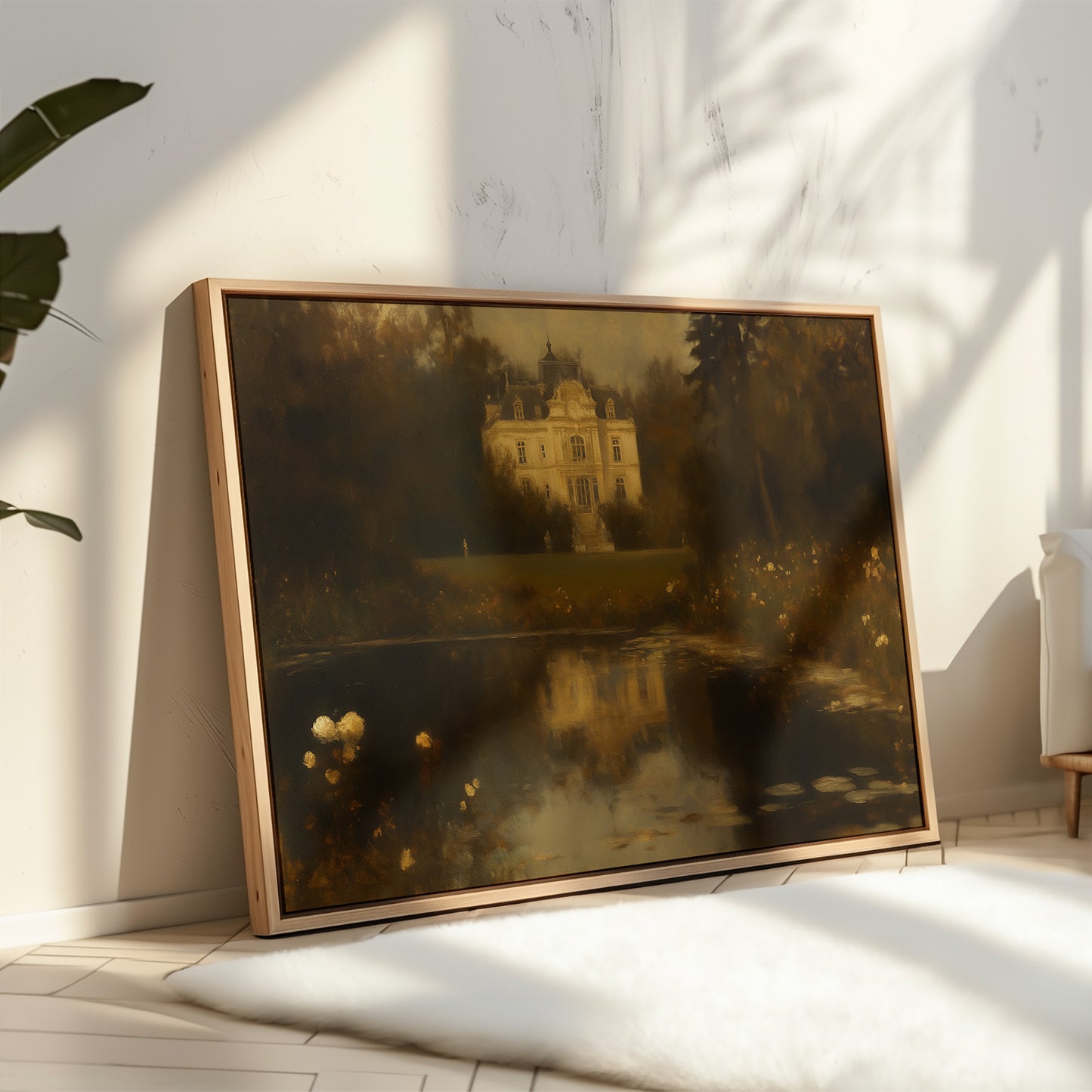 Château Reflected in Golden Dusk
