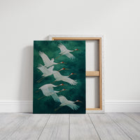 Flight Of White Wings At Dawn