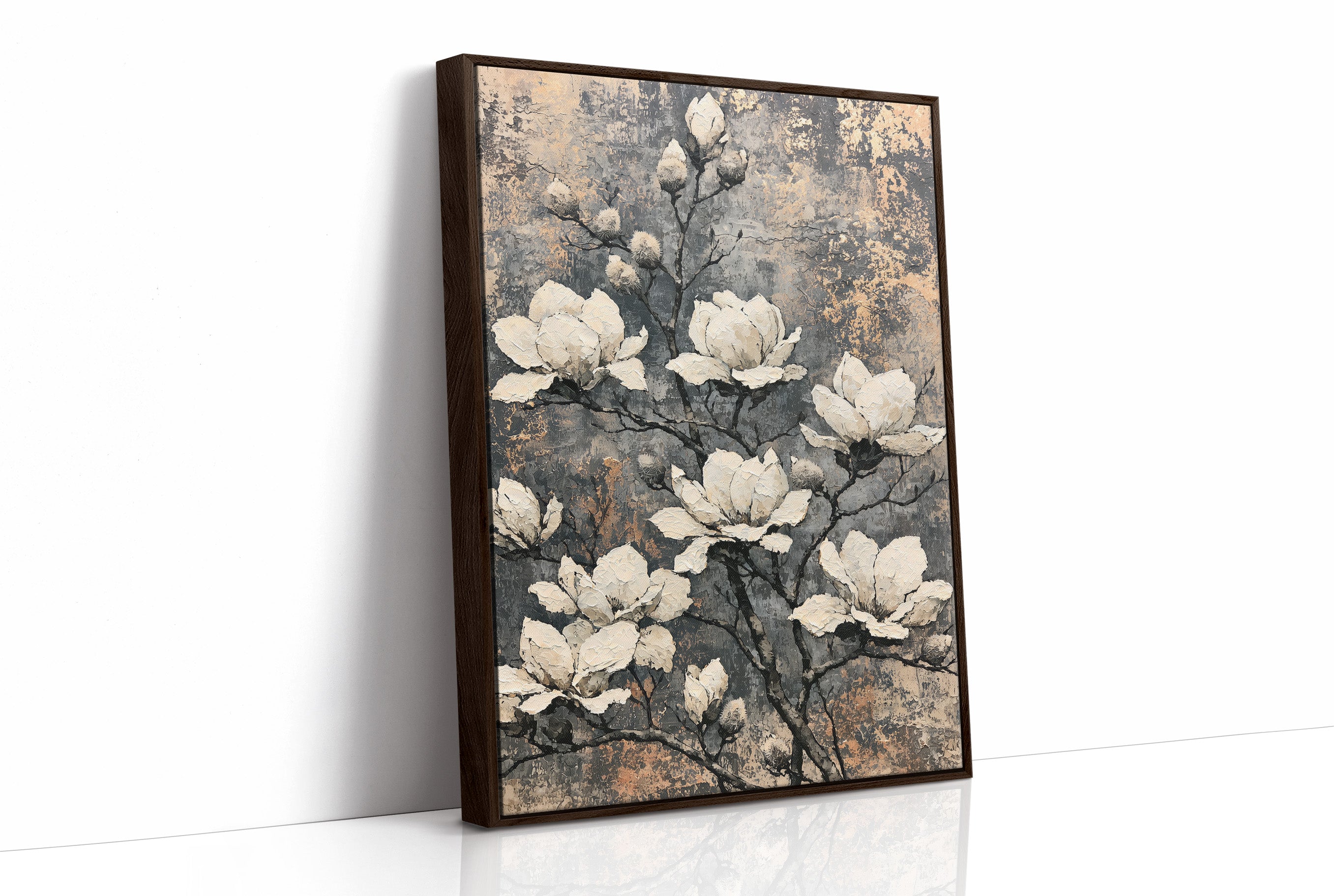 Magnolia Sprawl on Weathered Copper