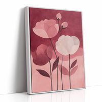 Peonies Rise Through Burgundy Mist