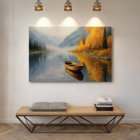Autumn Canoe Waits For Adventure