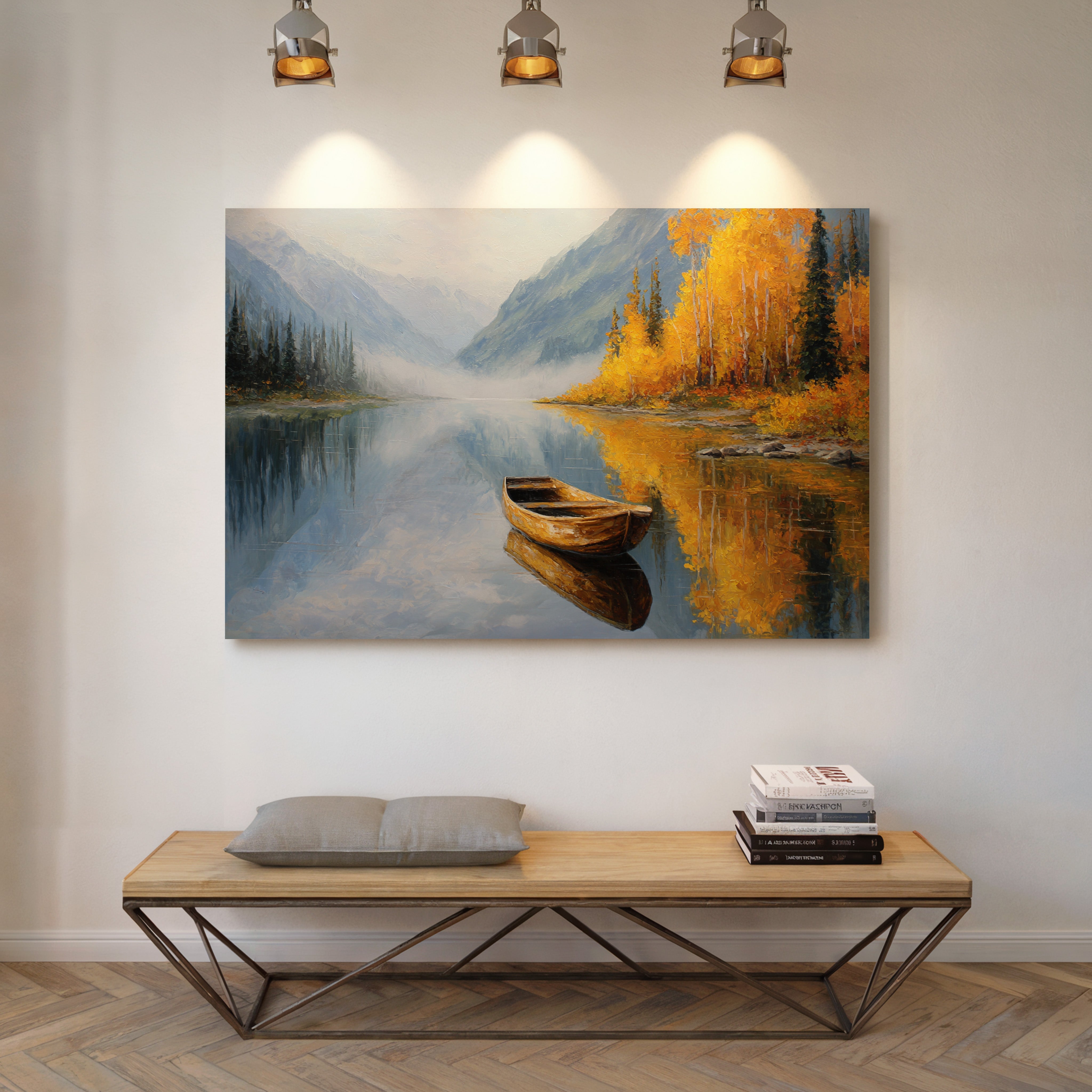 Autumn Canoe Waits For Adventure