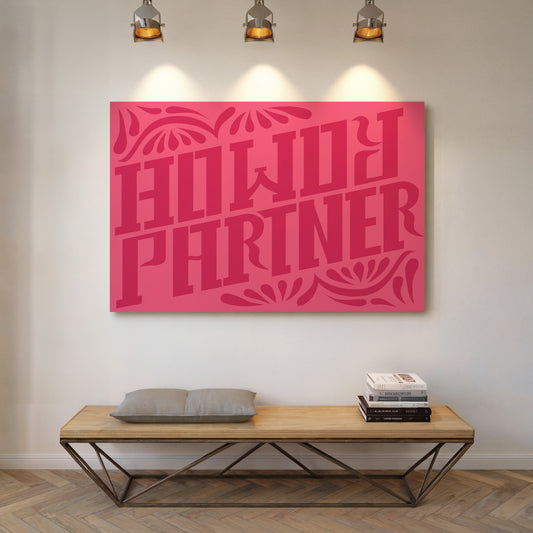 Howdy Partner in Playful Pink Western Style
