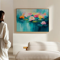 Lotus Dreams Float On Turquoise Waters