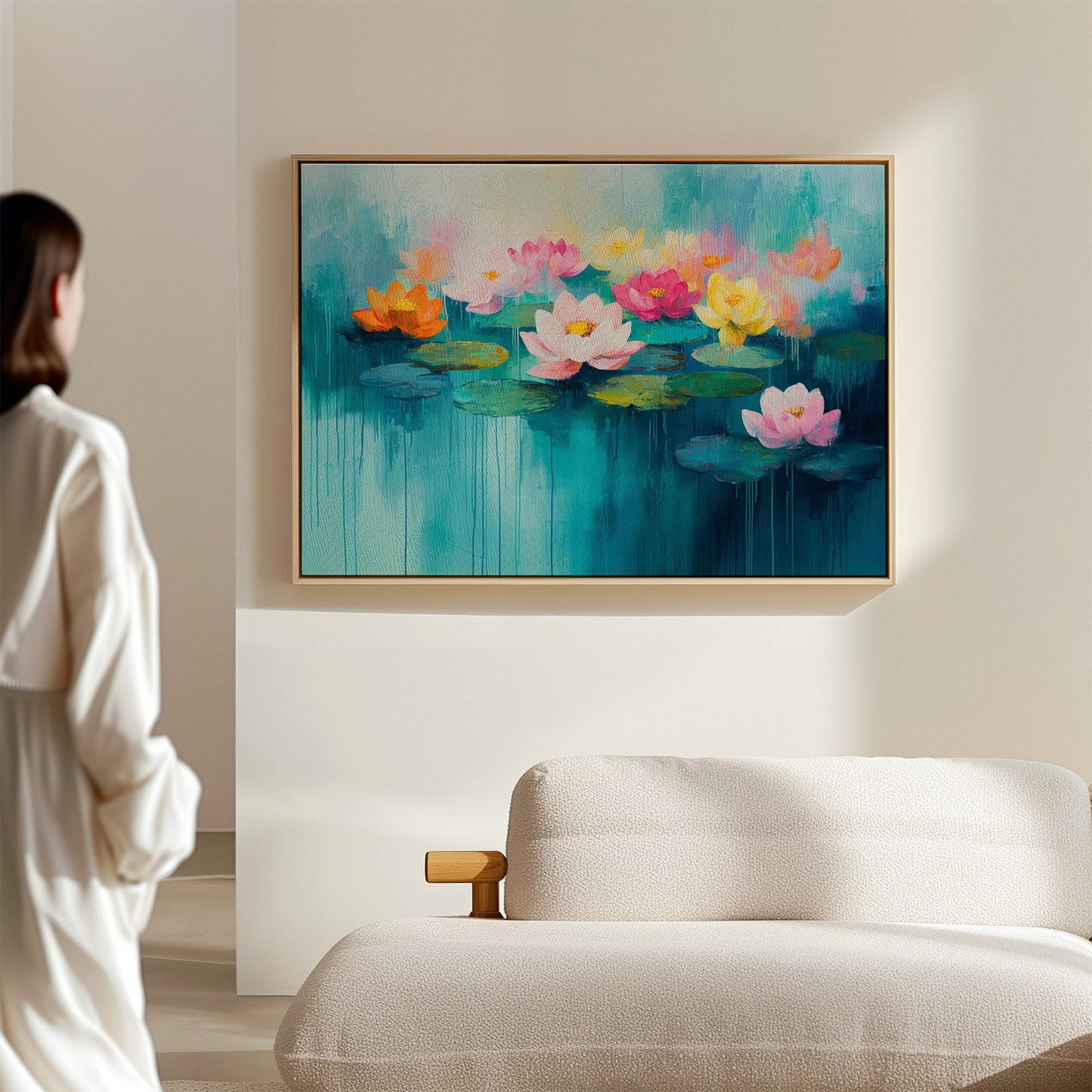 Lotus Dreams Float On Turquoise Waters