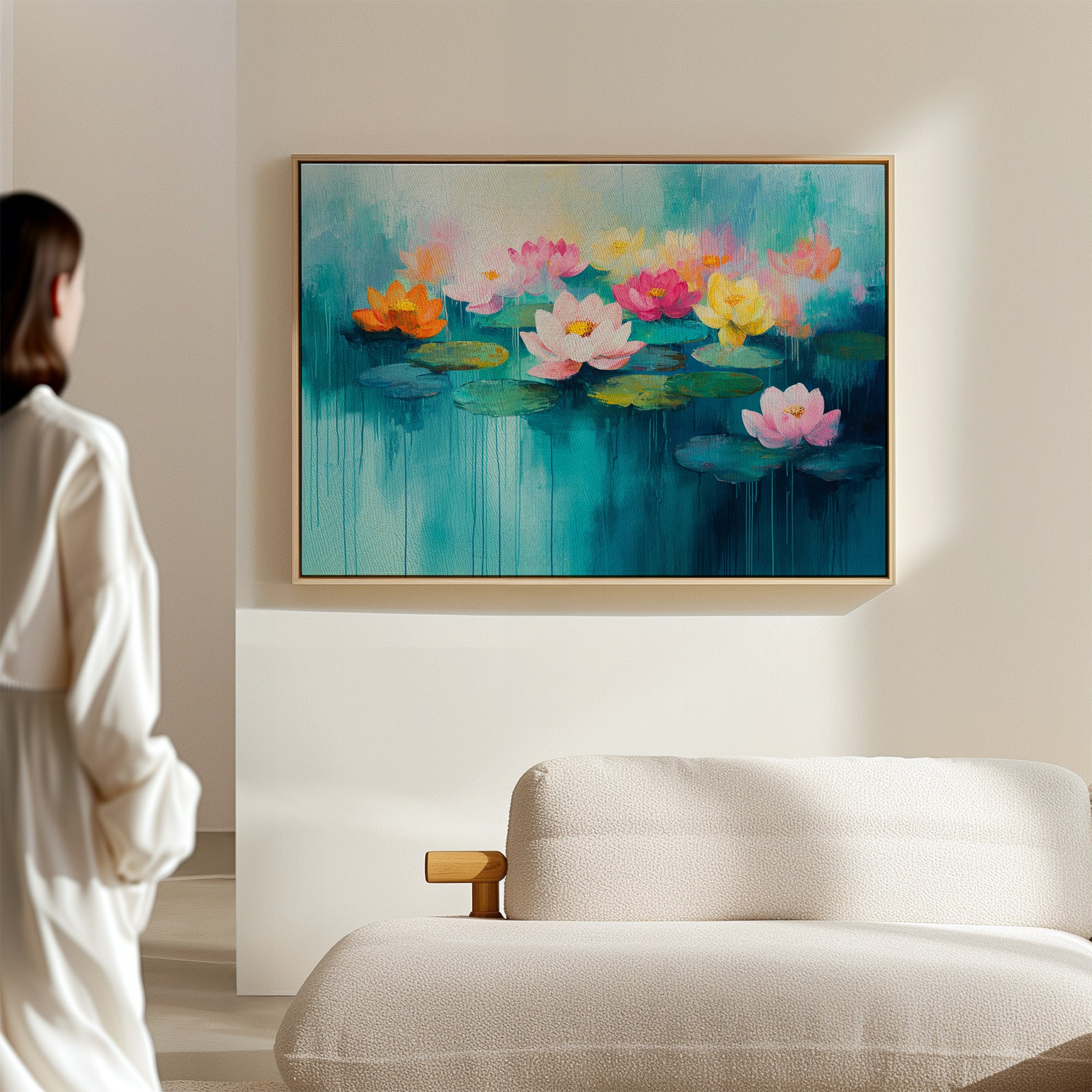 Lotus Dreams Float On Turquoise Waters
