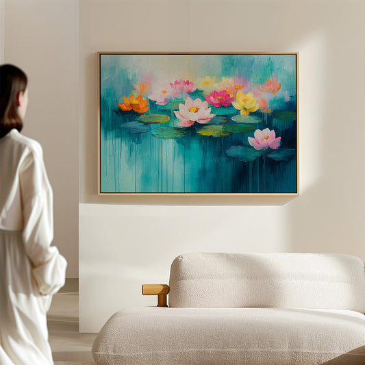 Lotus Dreams Float On Turquoise Waters