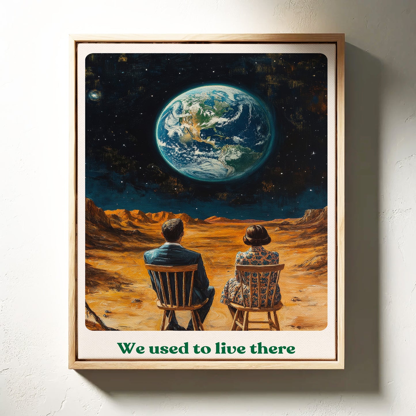 We Used to Live There – Surreal Earth from Afar, Thought-Provoking Wall Art