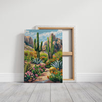 Sunlit Path Through Saguaro Country