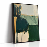 Forest Green Abstract Drip Study