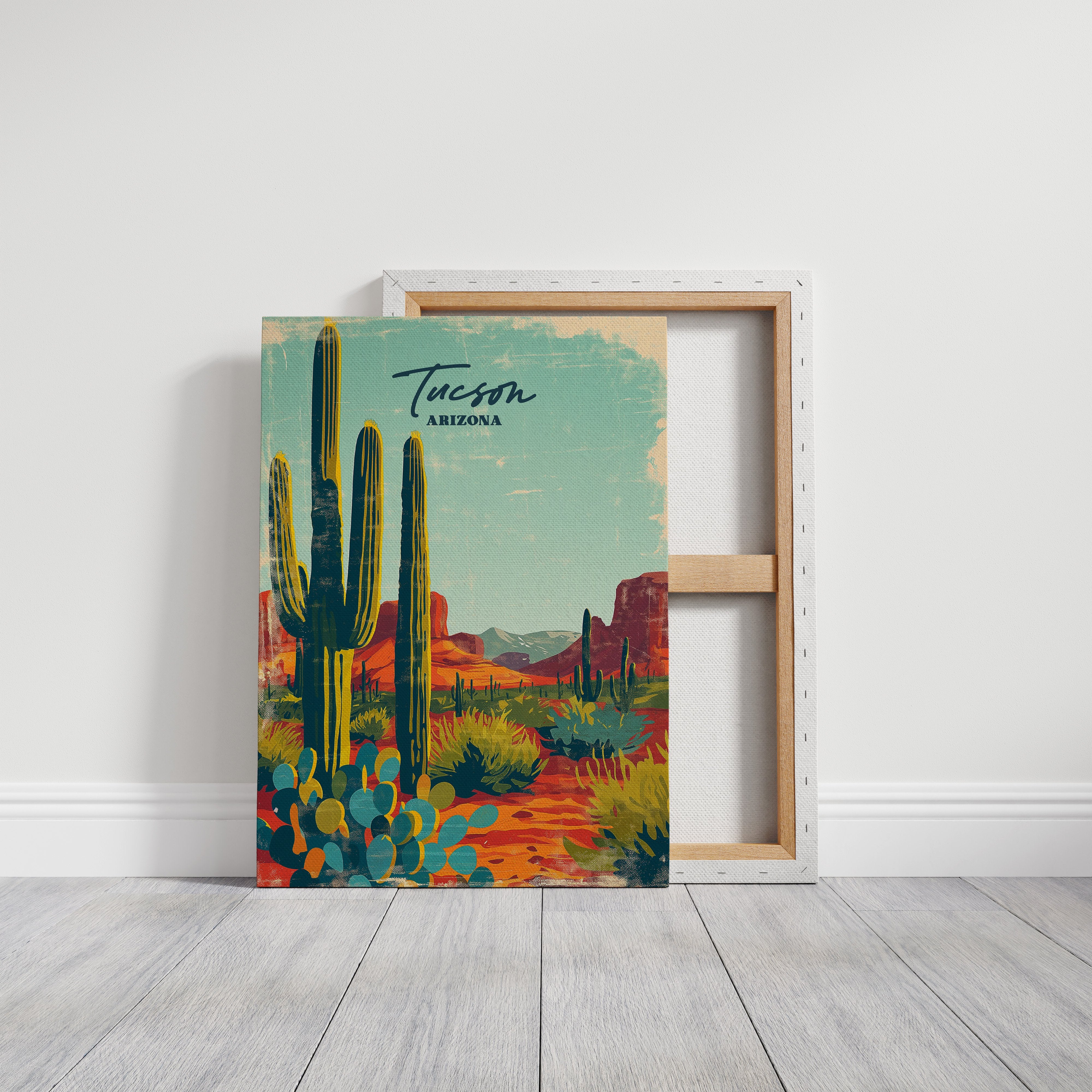 Saguaro Skies Over Painted Trails