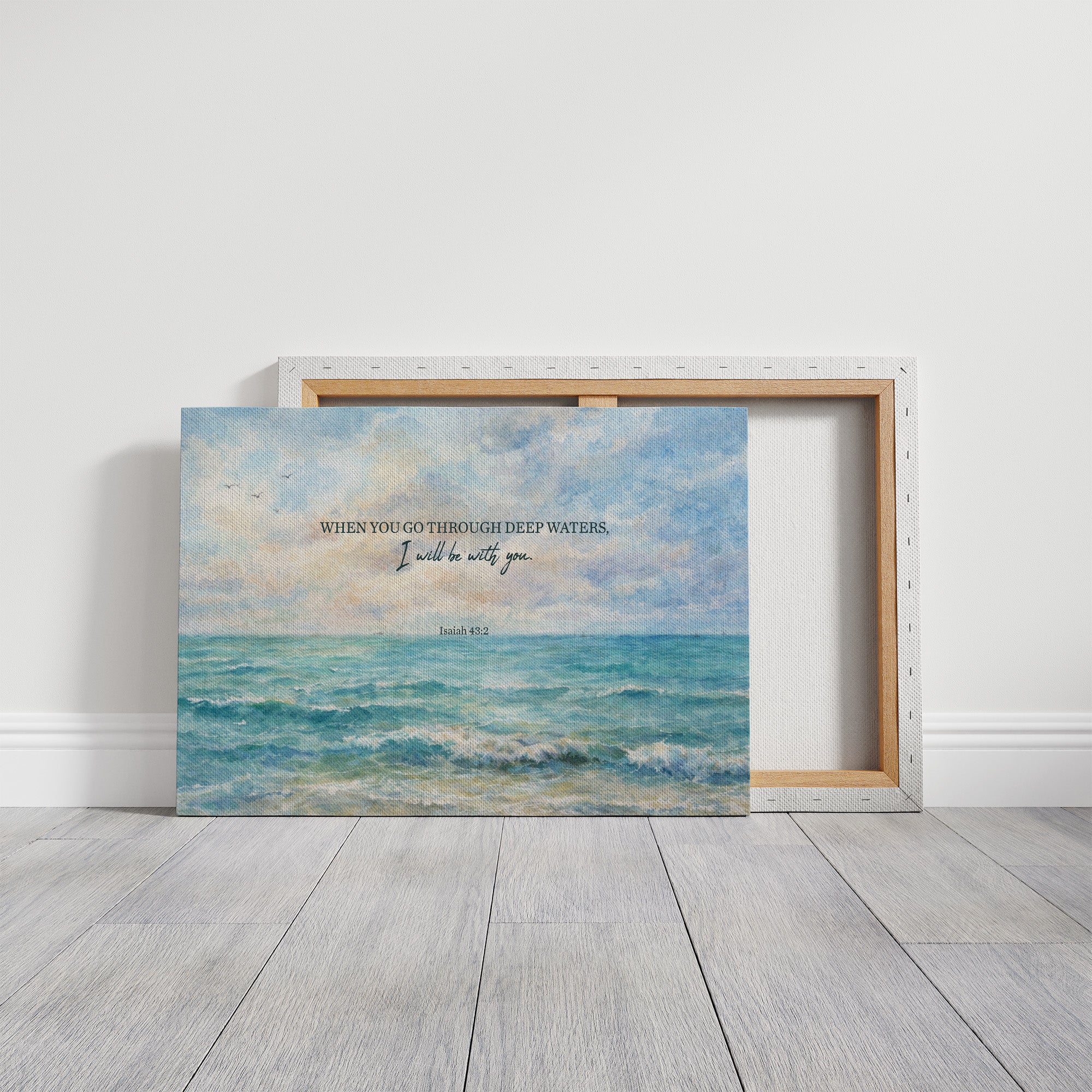Promise Above Turquoise Tides Isaiah 43:2