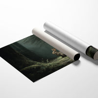 Forest Wanderer Finds Moonlit Path