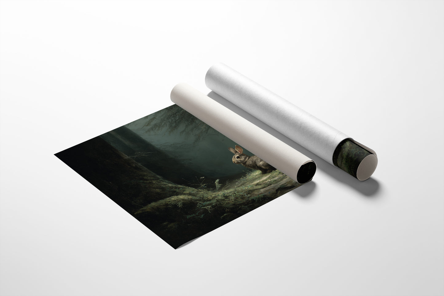 Forest Wanderer Finds Moonlit Path