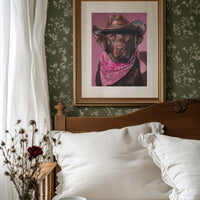 Chocolate Ranch Hand Wears Pink