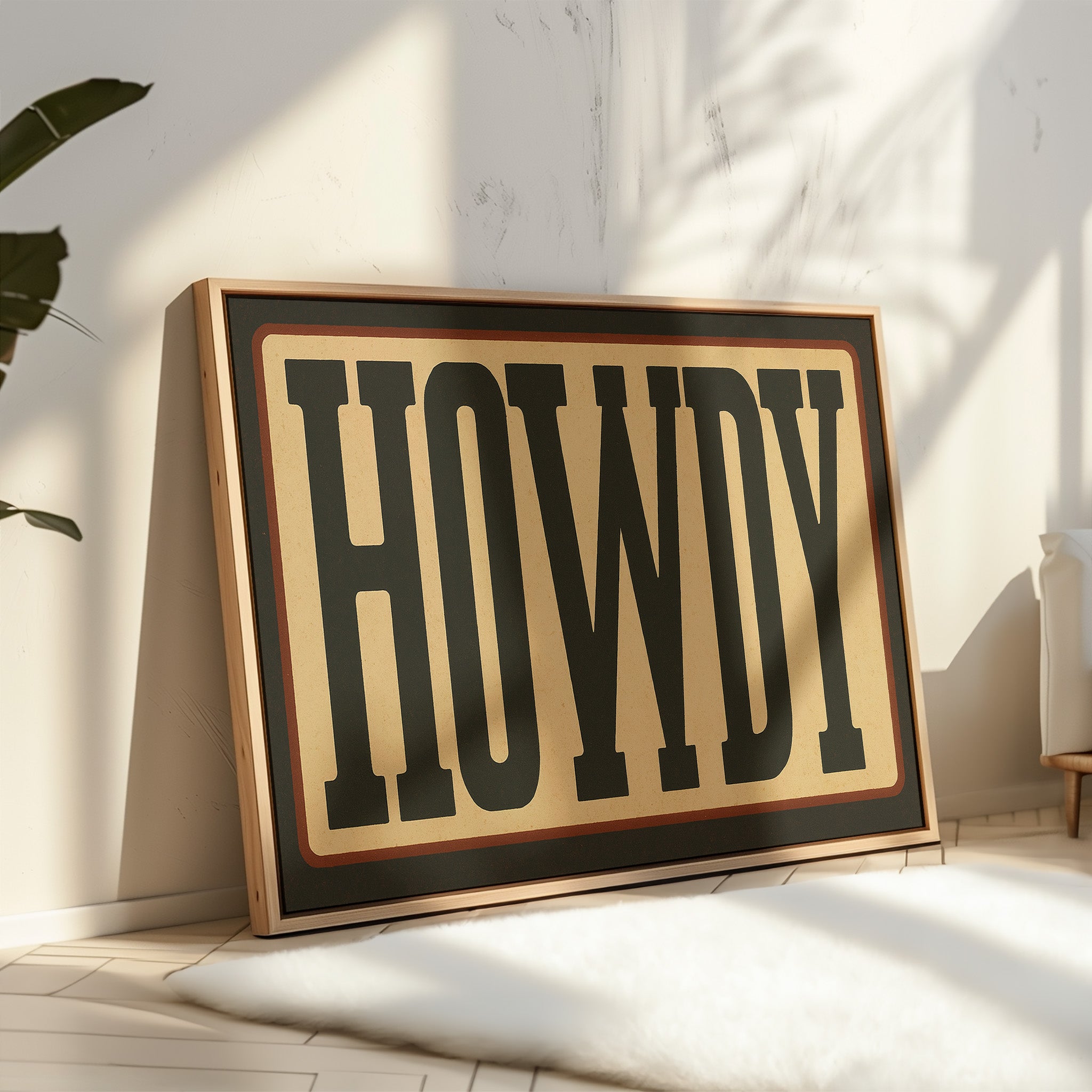 Howdy Western Typography Poster