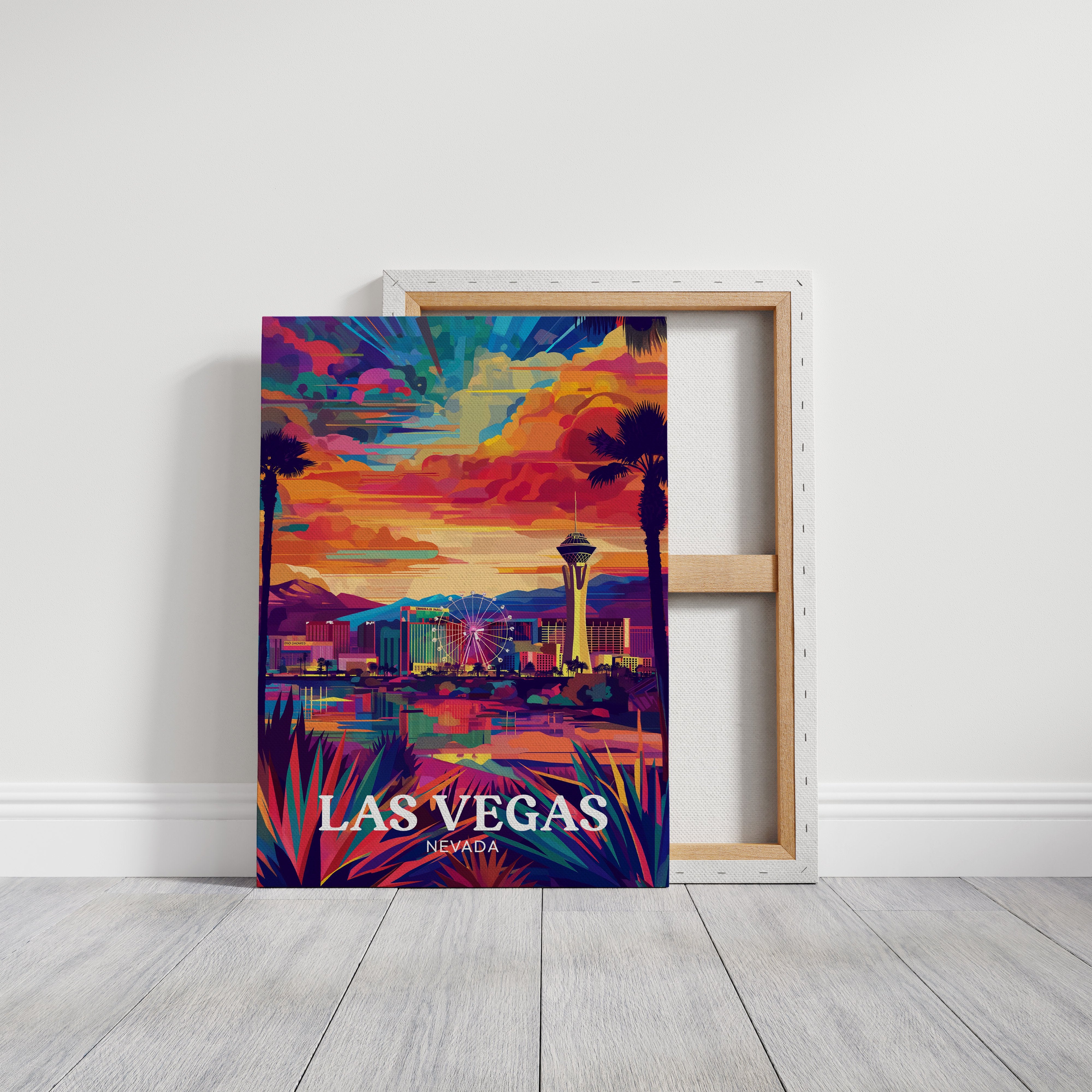 Desert Sunset Over Neon Dreams