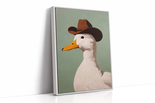 Ranch Duck Tips His Western Hat