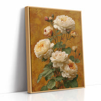 Cream Roses on a Golden Afternoon