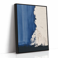 Indigo White Torn Edge Abstract