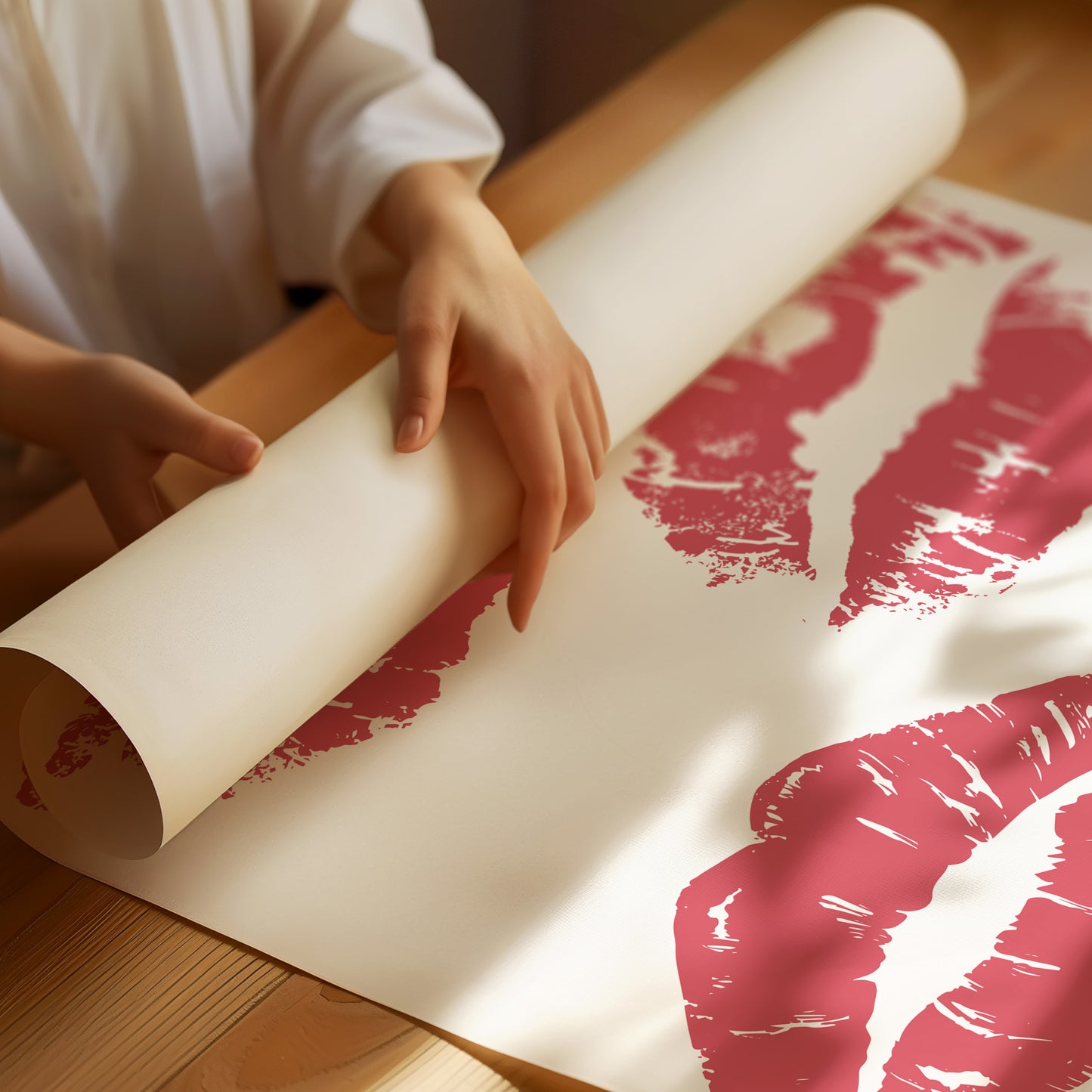Coral Kisses Paint Modern Romance