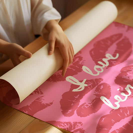 Pink Kisses Paint Sweet Messages