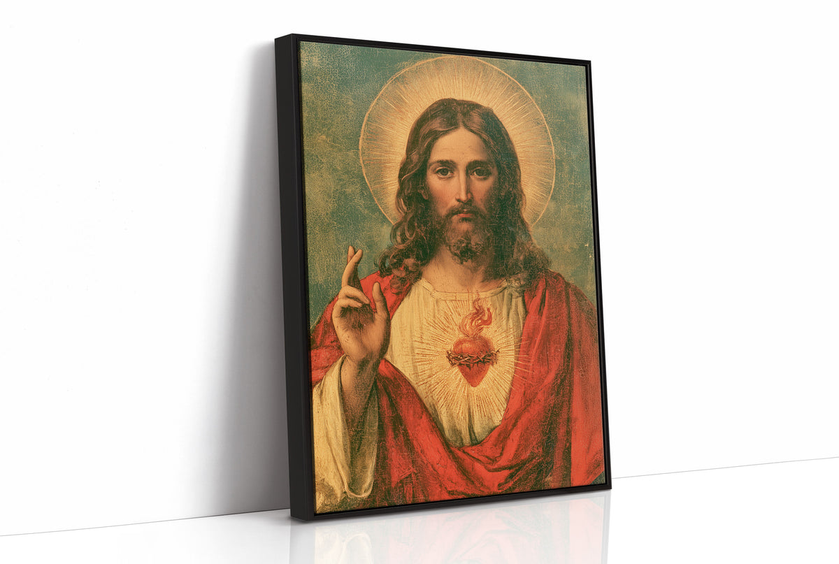 Sacred Heart Vintage Devotional Print