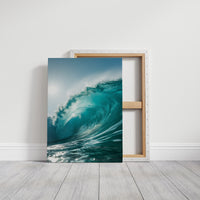 Turquoise Curl Against Weathered Boards