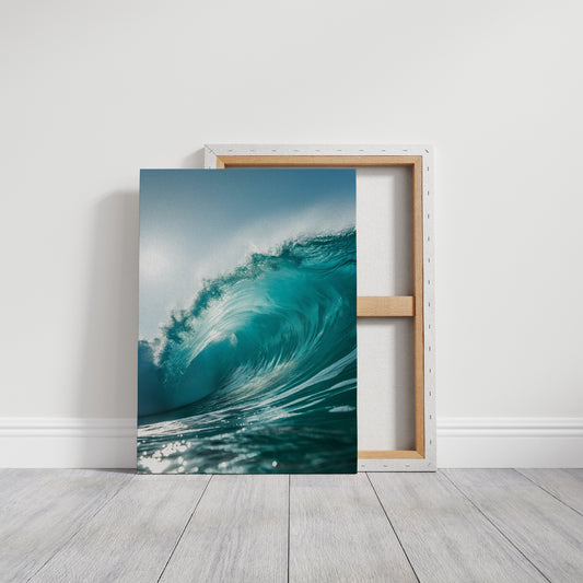 Turquoise Curl Against Weathered Boards