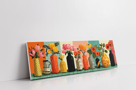 Vases of Sunlit Garden Color