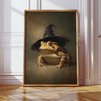 Charming Toad Witch Portrait - Whimsical Animal Art - Gallery Canvas image 6