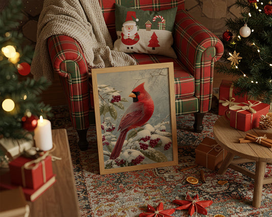 Winter Berries Feed Cardinal's Soul
