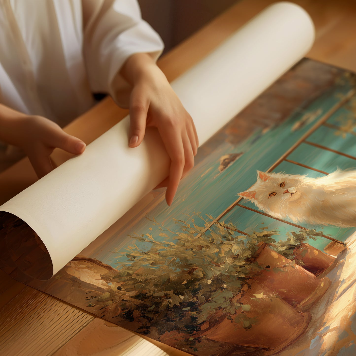 Mediterranean Guardian Basks in Coastal Light