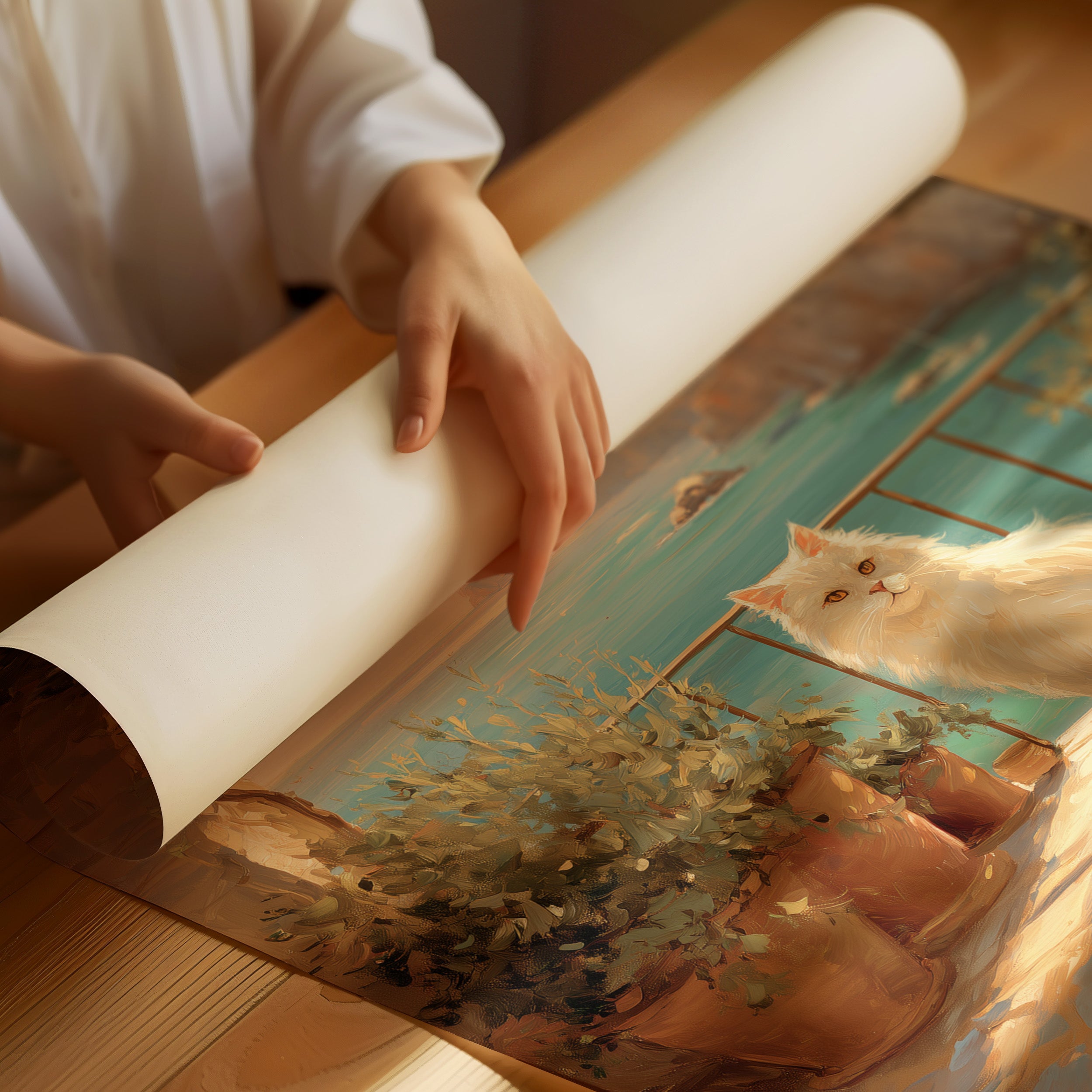 Mediterranean Guardian Basks in Coastal Light