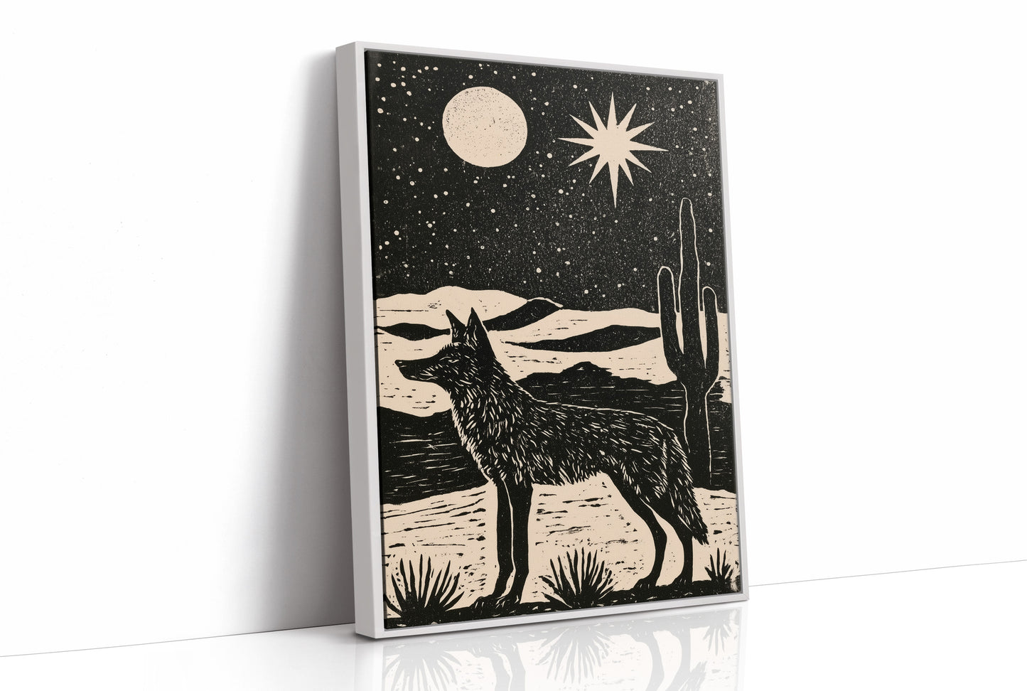 Coyote Beneath The Desert Moon