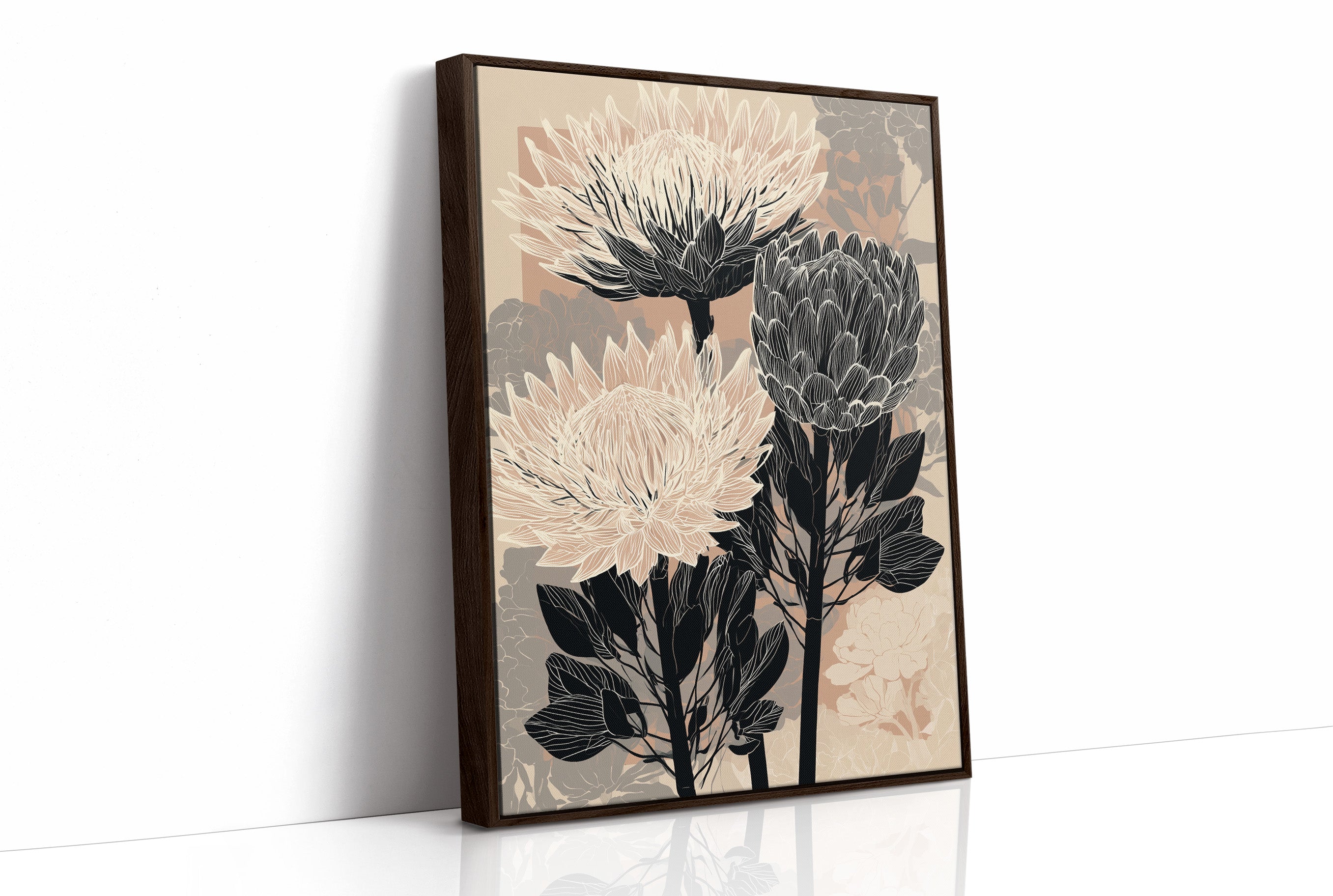 Protea in Ink and Blush