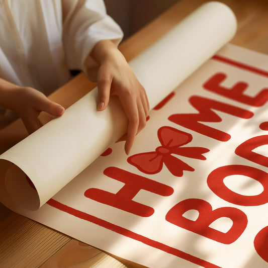Red Letters Dance With Ribbons