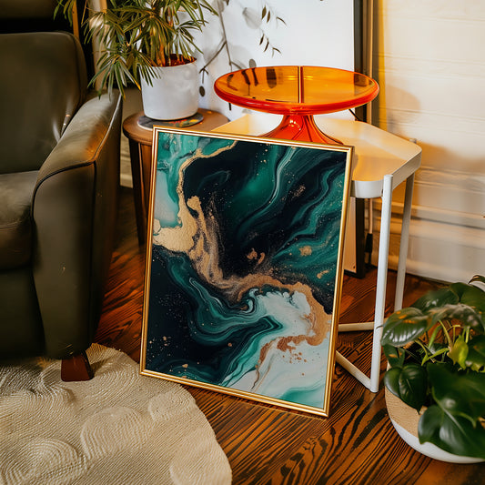 Emerald Flame and Gilded Flow
