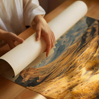 Winding Trail Through Golden Desert