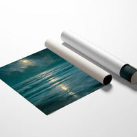 Midnight Walk Along Teal Waters