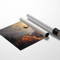 Witches Soar Over Burning Village