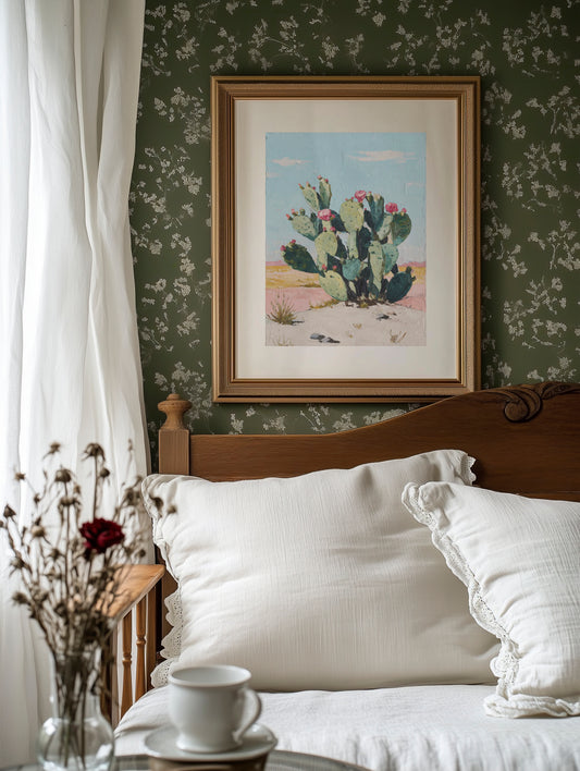 Cacti Bloom in Desert Light