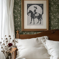 Moonlit Cowgirl Rides Among Stars