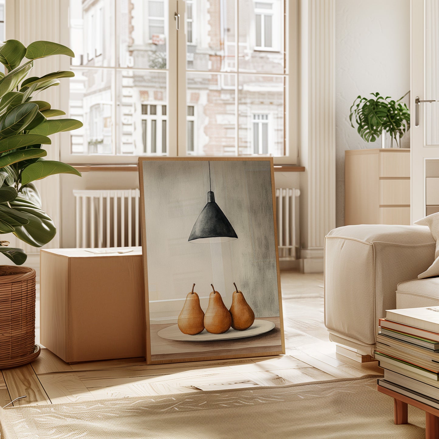 Three Pears Under Industrial Light