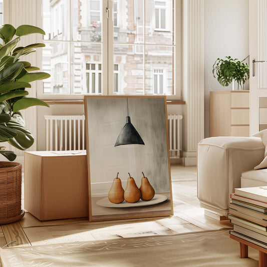 Three Pears Under Industrial Light